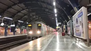 DWARKA TO NOIDA ELECTRONIC CITY METRO AT KAROL BAGH METRO STATION | DELHI METRO BLUE LINE