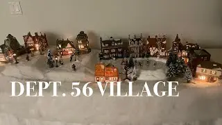 My 1980’s/ 1990’s Department 56 Christmas Village Set-up