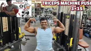 BEST SUPERSET  BICEPS & TRICEPS MUSLES MASS WORKOUT 💪@kgfvelubhaifitness