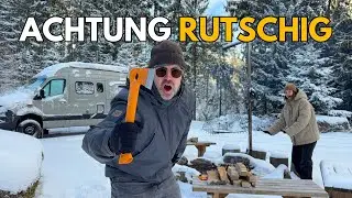 Kommen wir hier wieder weg? Einsam und Allein beim Winter-Camping im Schwarzwald.