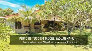 PROPRIEDADE  COM 720M2 PERTO DE TUDO EM JACONÉ: CASA 4 QUARTOS, ÁREA GOURMET CISTERNA 