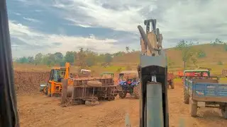 😱  🚜 Tractor पलट गया आज तो.Mahindra vs jcb 3dx tractor loading 