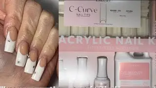 Trying the Kiara Sky acrylic nail kit | Simple french tip | Beginner friendly