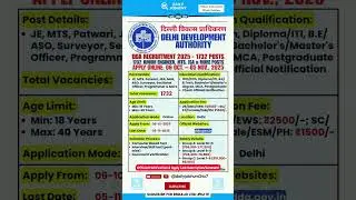 New Delhi Development Authority Recruitment | upcoming vacancy #DailyJobHunt