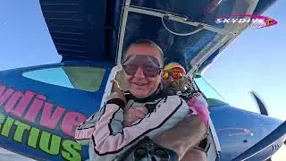 Jean-Luc and his wife living their best life, one leap at a time with Skydive Mauritius