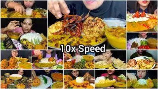 ASMR Food Compilation || Dal Chawal, Aloo Bhorta, Baigan Pakoda & Onion Omlette | Simple Eating ASMR