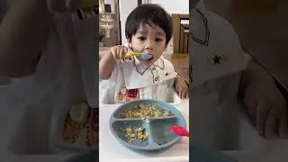 หัดกินข้าวเองครับ #babybootv #bouno #bouquet