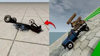 Trucks vs. Death Hill &ndash; Total Destruction!  BeamNG.drive #automobile #beamngdrive #beamngtest