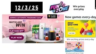 Amazon Quiz Answers Today 12 March 2025 || Amazon Quiz Today || Amazon Daily Quiz Answers Today 12 M