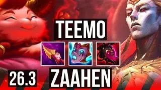 TEEMO vs ZAAHEN (TOP) | Good KDA: 10/1/4 | KR Master | 26.3