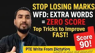 PTE WFD Secrets! How Extra Words REDUCE Score + Best Tricks to Improve FAST I Score 90#pte Tribikram