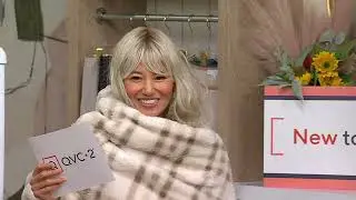 Berkshire Spa Loft Windowpane Plaid Wearable Throw on QVC