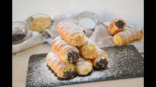 BASTA 1 PASTA SFOGLIA PER FARE QUESTI CANNOLI SQUISITI facili veloci e buonissimi