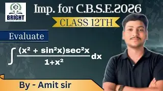 CLASS 12 MATHS || Important for Board Exam 2026 || By- Amit Sir #boardexam #exam