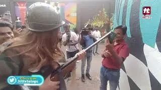 RAKHI SAWANRT DRESSED IN MILITARY STYLE SPOTTED IN ANDERI | Hit TV World