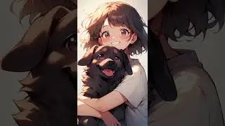 Anime Girl with Pets