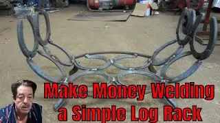 How To Make Money Welding - Log Rack From Horse Shoes - Part 37