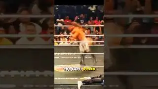 Эй Джей Стайлз чуть не сломал себе шею на Raw. Болезненный провал пугает фанатов! #wwe #short