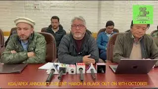 KDA/APEX Announces Silent peace march and black out on 18th October 2025