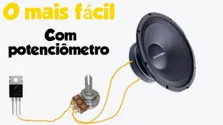 Amplificador de áudio caseiro com potenciômetro.