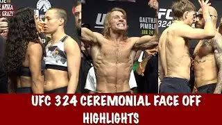 UFC 324 Ceremonial FINAL Face off Highlights