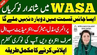 WASA Jobs 2025 | Water & Sanitation Agency Jobs 2025 | WASA Jobs 2025 Apply Online | Jobs in Punjab