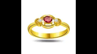 Small Ring, Deep Meaning &mdash; Happy In Heaven Diamond & Ruby Ring (SDR1019 NU)