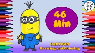 46 minutes Cartoon Drawing and Coloring/ Lulu Panda