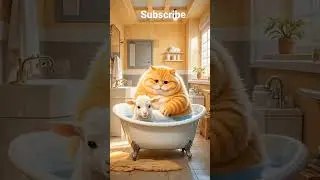 Cat & Lamb: The Cutest Friendship Ever 🐱❤️🐑 #meow #funnyshorts #youtubeshorts #cartoon #cartooncat
