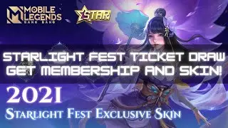 ⭐ 2021 STARLIGHT FEST DRAW ⭐ | Get Starlight Membership and Wanwan Skin | Mobile Legends Bang Bang