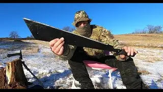COLD STEEL TWO HANDED ALL TERRAIN CHOPPER - DESTRUCTION TEST -   UNTIL IT BREAKS - TORTURE MACHETE