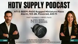 NTI E-BEEP1-P600 Rugged Miniature Piezo Alarm, 103 dB, Powered, 600 ft