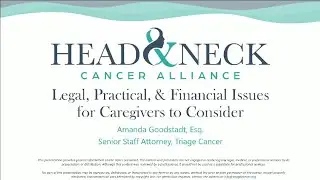 Legal, Practical, & Financial Issues for Caregivers to Consider