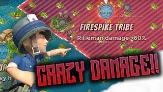 Boom Beach - 60% Tribal Boost Rifles are INSANE!!