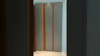 Modular Wardrobe Design With PU & Veneer Finish Shutter -Inbuilt Handle @Interior Decor