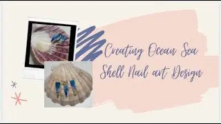 Ocean Sea Shell Nail art Design using drinking straw