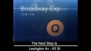 R160 - Q to 72 st - 2nd Avenue announcements [via 2nd ave line]