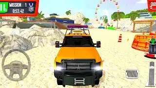 Pickup Truck Coast Guard : Beach Rescue Team Game | Beach Rescue Racing | #Games