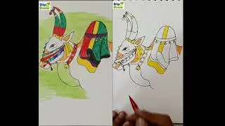 How to draw Indian ox #festivevibes #indian  bull #easydrawing #simpledrawing  #Indiantradition 