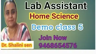 Lab Assistant  home science 2026 Demo class 5