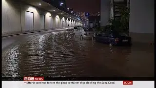 Weather Events 2021 - Thunderstorm on Madeira (stay indoors) (Portugal) - BBC - 29th March 2021