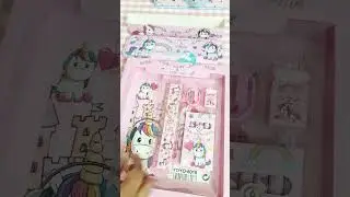 Beautiful Unicorn stationery kit only Pink 💗 #cute #stationery #shorts #youtubeshorts #shesha