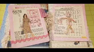 Sewing Pattern Journal Cards, Sewing Pattern Ideas, Sewing Pattern Journal, Junk Journal Ephemera