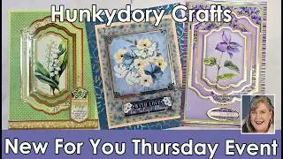 Hunkydory Crafts featured in New for You Thursday Event. We make a WOW card. 3 Value Priced Bundles