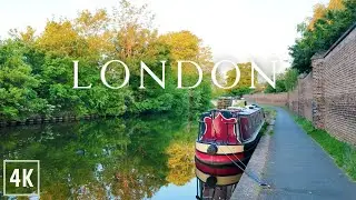 Serene London Walk Along Idyllic Grand Union Canal to Southall 4K