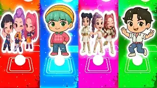 Kpop Demon Hunters: Tiles hop EDM RUSH 💃🕺#FUNNY#TILESHOP#SHORTS#YUTUBVIDEO