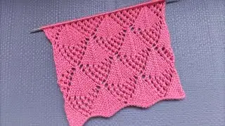 Lace Knit Stitch Pattern| Ajourmuster stricken| Punto traforato ai ferri | Punto calado a dos agujas