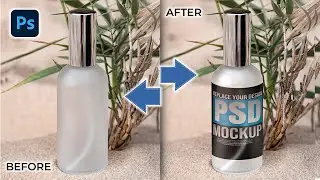 Add Logo on Bottle Mockup in Photoshop | Product Branding Tutorial