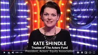 Thank you from Actors Fund -- Trustee Kate Shindle