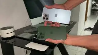 Unboxing iphone 13 pro max alpine green vs sierra blue